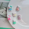 Dibujos Animados Gato Súper Lindo DIY Pegamento de Crema Accesorios de Resina Funda para Teléfono Móvil Pasador Cuerda para el Cabello Taza de Agua Llavero Material Lote