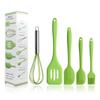 Ferramentas de Cozinha para Assar de Silicone Conjunto de Cinco Peças Conjunto de Utensílios de Cozinha Antiaderentes Raspador Conjunto Completo de Cinco Peças em Estoque Ferramentas de Silicone para Assar