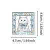 50 Piezas de Compra Directa Transfronteriza Pegatinas Creativas de Gato Lindo con Texto para Botellas de Agua, Equipaje, Decoración de Tabletas, Calcomanías Impermeables