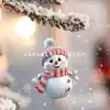 Nuevo producto transfronterizo: Colgante de coche de muñeco de nieve navideño de dibujos animados lindos y árbol de Navidad, colgante acrílico