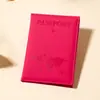 Un Bestseller Transfronterizo Personalizado: una Cubierta de Pasaporte de PU Lisa, tipo Piel, que Cambia de Color, Portapasaporte y Portaboletos