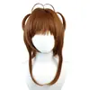 Cardcaptor Sakura Sakura Kinomoto Tomoyo Sakura Peruca de Fibra de Alta Temperatura Média para Mulheres