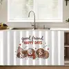 Cortina para cobrir bagunça de armário, prateleira de armazenamento, cortina decorativa para armário e balcão de bar, não requer furar, pano para cobrir porta de armário de cozinha
