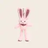 Jinnew Original Nuevo Conejo de Peluche con Oreja de Tirar de Acero Colgante Colgante de Muñeca de Peluche Sorpresa Creativa