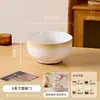 Conjunto Simples de Tigela e Prato Japonês para Uso Doméstico Novas Tigelas e Pratos de Cerâmica Cor Sob Esmalte Alto Aparência Tigela de Arroz Prato de Sopa Prato de Jantar
