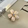 Flor de Cinco Pétalos Cristal Clip Pequeño de Agarre Estilo Coreano tamaño pequeño Clip de Agarre Mini Dulce Pinza para el Pelo de Princesa Flequillo Pelo Suelto