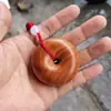 Taihang Tuya Hebilla de Seguridad Pieza de Mango Material Envejecido Hebilla de Seguridad Hebilla para Teléfono Móvil Madera Maciza Material de Aceite Rojo Accesorios Retro de Palacio