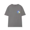 Camiseta Versátil Estampada con Efecto Lavado para Mujer, Estilo Europeo y Americano, Nueva de Verano 2026, Cuello Redondo, Manga Corta, Top Holgado