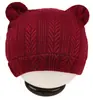 Chapéu de Bebê Recém-Nascido Mais Vendido na Amazon Chapéu de Tricô Fofo com Orelhas de Urso para Meninos e Meninas Chapéu da Moda sem Aba Venda por Atacado