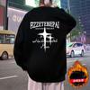 Suéter Estilo Americano Masculino Primavera e Outono 2024 Novas Roupas Gola Redonda Manga Longa Camisa Básica Pulôver Casaco Solto Sem Capuz Tendência