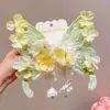 Horquilla Grande de Mariposa Estilo Chino Flor Clip Lateral Súper Hada Dulce Princesa Accesorios para el Cabello Tocado Hanfu Antiguo para Niños