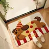 Alfombra de Baño Estilo Dibujo Animado Perro Salchicha para Uso en Casa, Alfombrilla Absorbente Antideslizante para Pies, Fácil de Cuidar, Alfombra de Piso de Lino Antideslizante