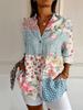 Nova Camisa Longa Feminina Transfronteiriça Primavera e Outono 2024 Tendência Europeia e Americana Manga Longa Estampa Animal Leopard Print Camisa 3D
