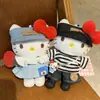 Super Lindo Estilo Celebridad de Internet Hello Kitty Bate de Béisbol con Helado Llavero Colgante de Bolsa con Vestido Azul y Overol Morado