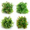 Venta al por mayor mini flor artificial planta verde en maceta planta decorativa flor pequeña de plástico grano único de Milán