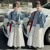 Chaqueta de Mezclilla de Primavera para Niñas Estilo Coreano Versátil Falda de Encaje Conjunto Casual de Tres Piezas para Primavera y Otoño Moderno