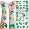 Promoción ambiental transfronteriza día de plantación de árboles para niños pegatinas de tatuaje pegatinas de tatuaje del Día de la Tierra pegatinas de tatuaje facial desechables impermeables