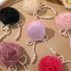 Super fada coreana gaze de seda brilhante rosa pérola borla diy acessórios de cabelo feitos à mão grampo de cabelo feminino acessórios de vestuário atacado