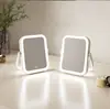 Espejo de Maquillaje LED Portátil Cuadrado de Doble Cara con Aumento 1X7X, Atenuación Continua de Tres Colores, Espejo de Belleza de Viaje, Suministro Directo del Fabricante