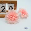 Flor de Dalia de Simulación al por mayor Decoración de camino de boda Flor de tela de lana Crisantemo Sombrero Corona de flores Exclusivo transfronterizo