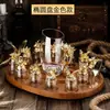 Juego de Copas de Vino Blanco Zodiaco Dispensador de Vino para el Hogar Juego de Vino Chino de Alta Gama 12 Copas Pequeñas Bala Una Copa