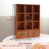 Casillero de madera maciza estilo natural con seis cajones, estilo japonés, caja de almacenamiento retro para artículos diversos de escritorio