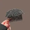 Pente de Cabelo Fashion com Strass para Mulheres, Estilo de Luxo para Franjas e Presilhas, Pente de Cabelo Alto Coroa
