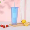 Taza de plástico de alta apariencia transfronteriza, gran capacidad, creativa, taza de durián, portátil para exteriores, para estudiantes, con pajilla atada a mano, taza de agua práctica