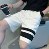 Marca da Moda Shorts Casuais de Verão Masculino Soltos Retos Versátil Calças Esportivas Cachorros Famosos na Internet Bonitos Calças de Cinco Pontos para Praia para Homens