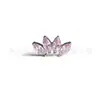 Brincos de Titânio F136 com Zircônia de Quatro Garras, Piercings de Cartilagem da Orelha, Piercings Labiais de Liga de Titânio G23, Joias para Body Piercing, Piercings de Osso da Orelha