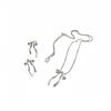 Corea del Sur Dongdaemun Diseño Nicho Joyería de Plata Plata Esterlina S925 Aretes de Lazo Irregular Versátil Cadena para Clavícula