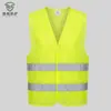 Chaleco de Seguridad Reflectante Amarillo Fluorescente 60g con Velcro para Rescate en Carretera y Trabajos de Saneamiento Ropa de Trabajo Protectora