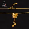 Mismo estilo que las joyerías, oro de arena método antiguo, collar de linterna borla mariposa doble capa cepillada, collar mariposa versátil estilo chino nuevo