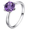 Wish Fashion Comercio Exterior Joyería Sencilla para Mujer Anillo de Color Coreano de Seis Garras Anillo con Garras de Zircón Anillo para Dedo de Comida