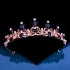 Adereço de Cabeça de Noiva Coreano Novo Vestido de Casamento Vestido de Noite Coroa de Noiva Strass Cristal Aniversário Cerimônia de Maioridade Performance Tiara
