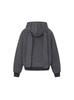 Sudadera con Capucha de Orejas de Conejo a Rayas Estilo Americano para Mujer, Silueta Corta y Amplia, Adelgazante, Nueva Versátil de Moda Otoño e Invierno 2025