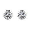 Pendientes Transfronterizos de Plata S925 con Moissanita de 10 Puntas para Mujer, Amigables para Orejas Perforadas, Pendientes de Pareja, Pendientes Redondos para Cartílago del Oído de Hombre, Estilo Coreano, Diseño Simple
