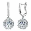 Pendientes Redondos Exquisitos de Nueva Moda Más Vendidos Transfronterizos, Joyería de Estilo Europeo y Americano, Pendientes con Microincrustaciones de Diamantes al por Mayor