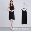 Vestido de tirantes modal para mujer tipo camisón, de longitud media, talla grande, con un toque de alta gama