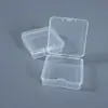1.7 Alto 5.5 Cuadrado Caja de Plástico Transparente DIY Manicura Joyería Caja de Almacenamiento de Frijoles Caja de Embalaje para Piezas de Ferretería