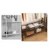 Perchero de Pie para Dormitorio, Perchero Simple, Colgador de Ropa, Estante de Almacenamiento Interior, Barra para Secar Ropa