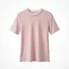 Camiseta Suave Fina de Manga Corta para Mujer, Empalmada de Lana Tencel, Estilo Falso de Dos Piezas, Nuevo Estilo de Verano, Top Holgado con Bloques de Color, Estilo Coreano Ins