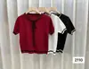 Camiseta Básica Tricotada Moderna e Estilosa para Mulheres 2022 Novo Top de Design de Moda Coreana Primavera e Verão