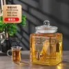 Botella de Vino Especial para Remojar Vino, Recipiente Sellado de Alta Gama para el Hogar, Tarro para Remojar Vino Licor de Ginseng, Tarro de Vino con Grifo, Botella de Vino Especial