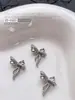 Acessórios Populares Transfronteiriços para Nail Art Laço Branco K, Fitas Versáteis Tridimensionais de Gravata Borboleta de Metal Peças para Decoração de Unhas DIY