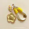 Llavero de Oro Puro 999 con Forma de Moneda Colgante para Bolso Venta al por Mayor Recuerdo Promoción en Transmisión en Vivo Regalo