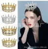 Corona de Novia Europea y Americana Diadema Colorida de Pedrería Transfronteriza Corona de Plástico Barroca Accesorios para Vestido de Boda Accesorios para el Cabello