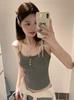 9118# rayón algodón puro viento falso dos camisola floral usar verano chica caliente top delgado con almohadilla en el pecho