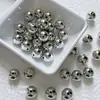 Plata Dorada Plata Chapada Blanco K Acrílico Cuentas Redondas Cuentas Sueltas DIY Hecho a Mano Cuentas Espaciadoras Material Pulsera Collar Joyería Accesorios