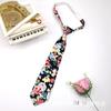 Moda para mujer corbata estampada vintage algodón corbata floral sin atar perezosa conveniente fábrica en stock mayoreo